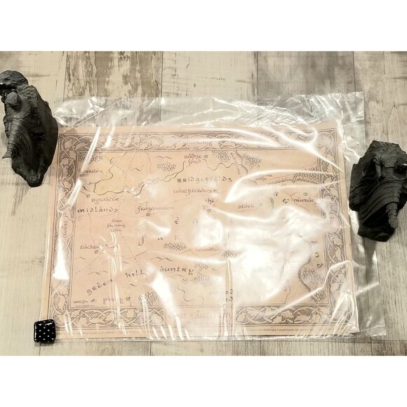 Weta Map of East Farthing Parchment Art Print Daniel Reeve 10x14 The Hobbit LOTR - Picture 5 of 5